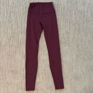 Lululemon Align maroon leggings, size 6 tall